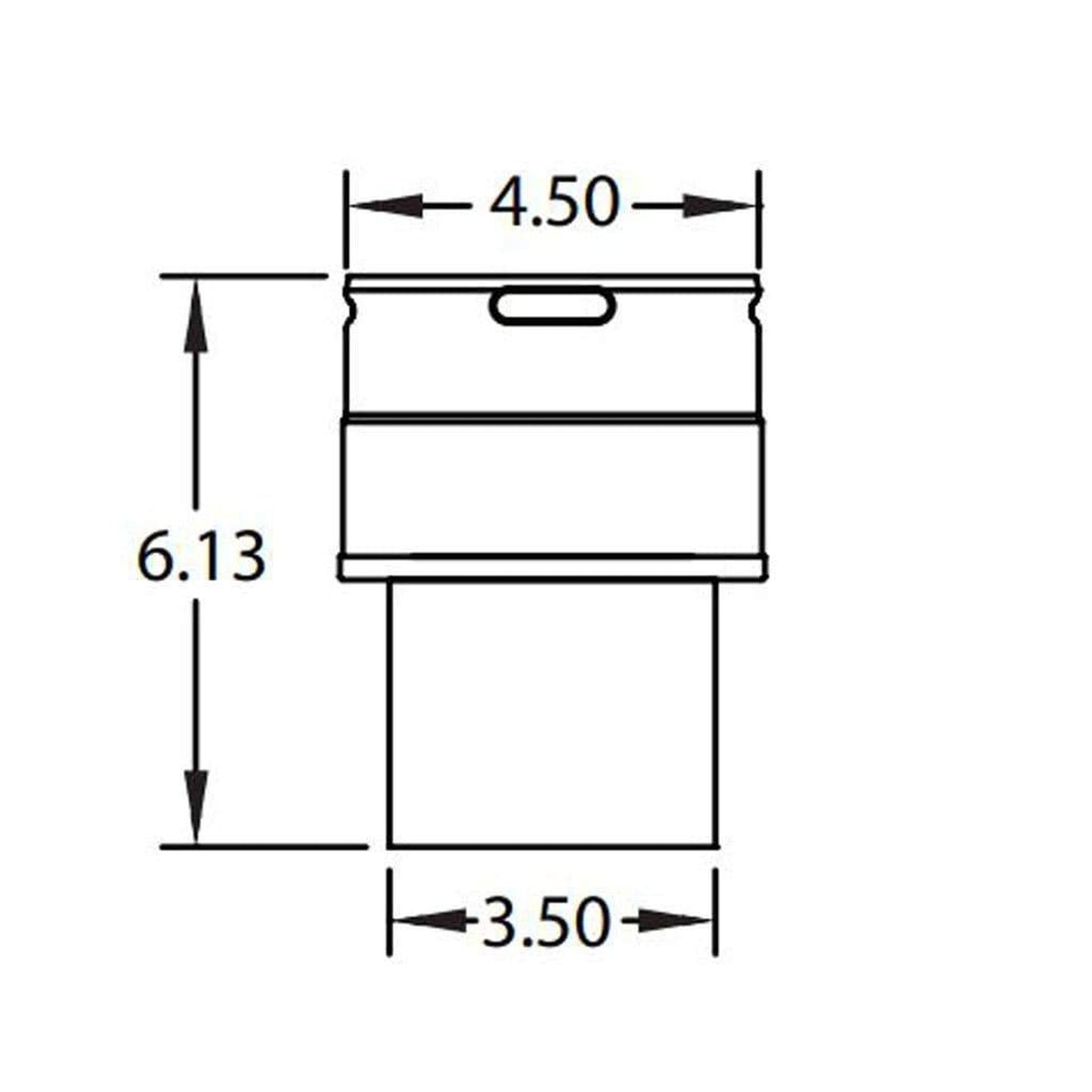 Metal-Fab Premium Biomass 3" to 4" Diameter Increaser Appliance Adapter