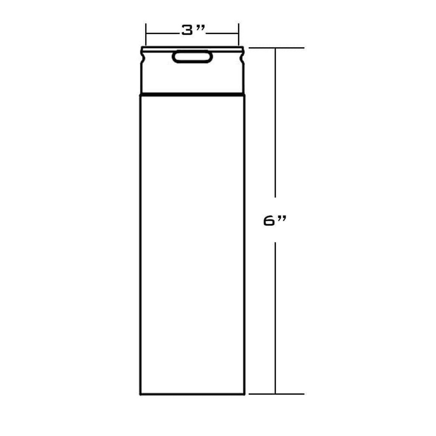 Metal-Fab Premium Biomass 3" x 6" Black Straight Rigid Pipe Length