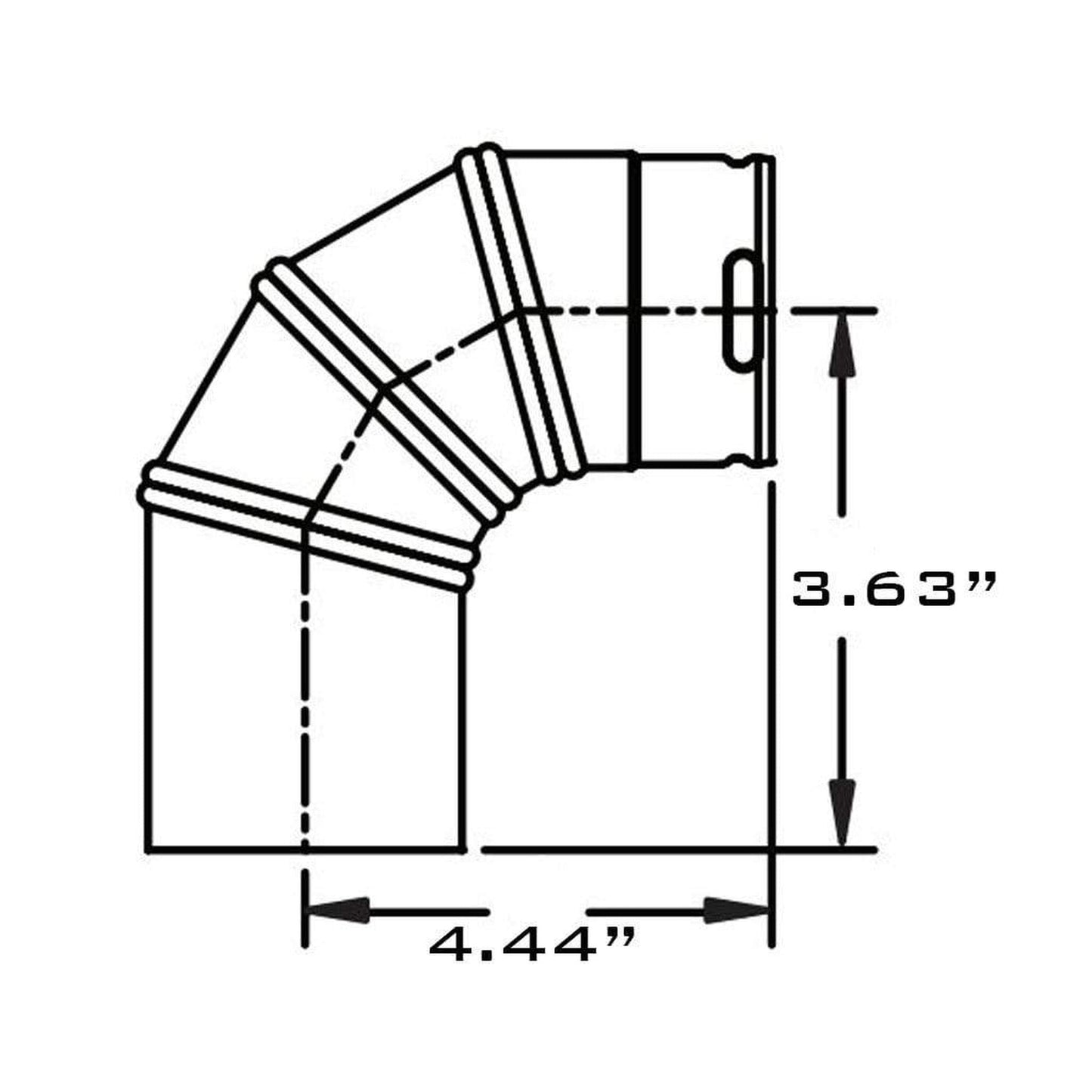 Metal-Fab Premium Biomass 3" x 90 Degree Black Elbow Pipe
