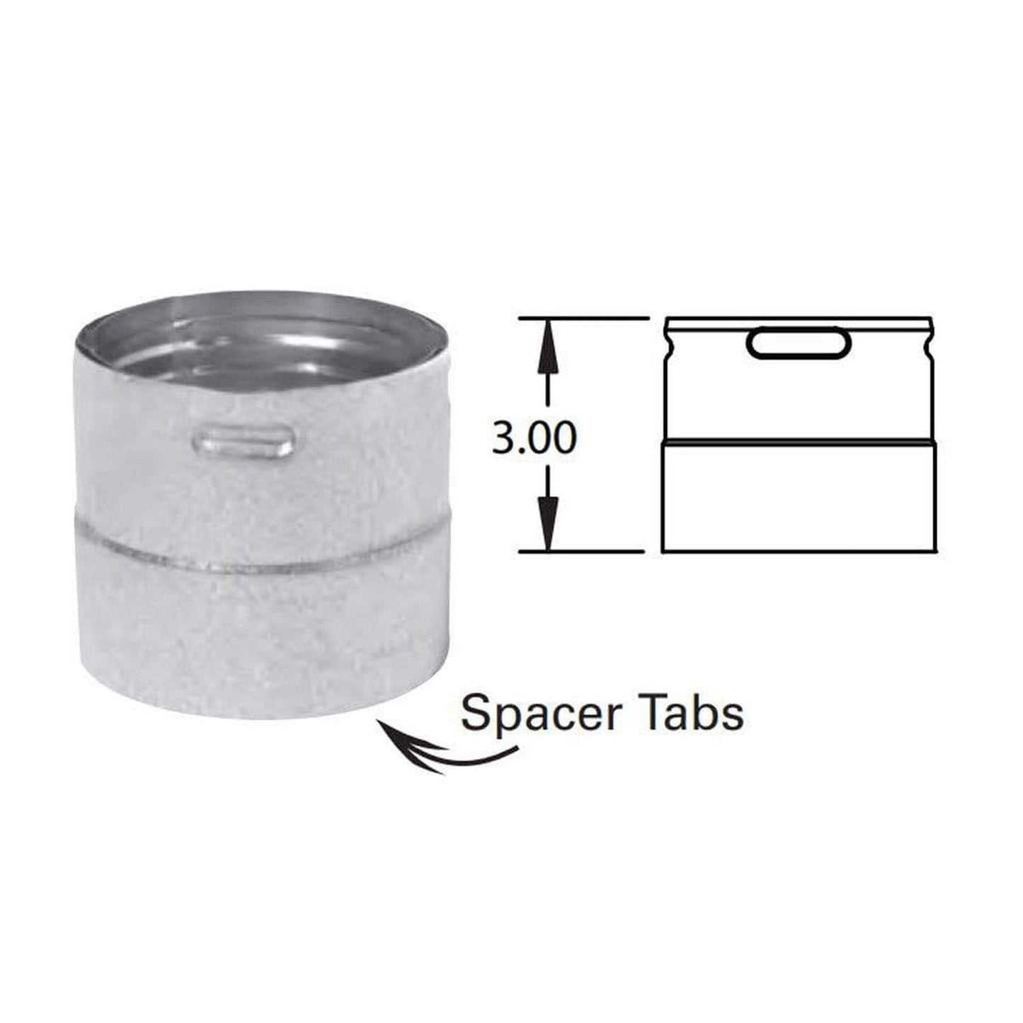 Metal-Fab Premium Biomass 4" Black Universal Stove Adapter