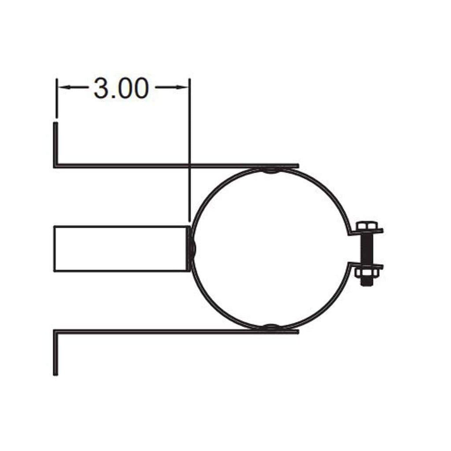 Metal-Fab Premium Biomass 5" Combination Wall Band/Tee Support