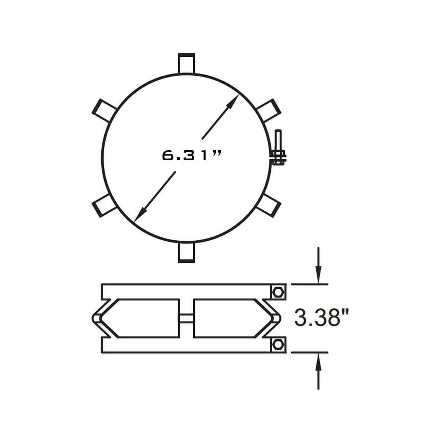 Metal-Fab SuperFlex 6" Diameter Spacer