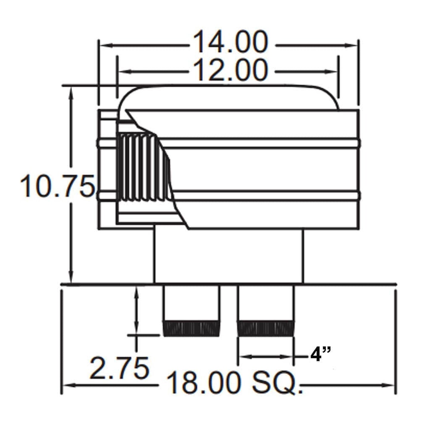 Metal-Fab Sure-Seal Direct Vent 4" Vertical Chimney Liner Termination