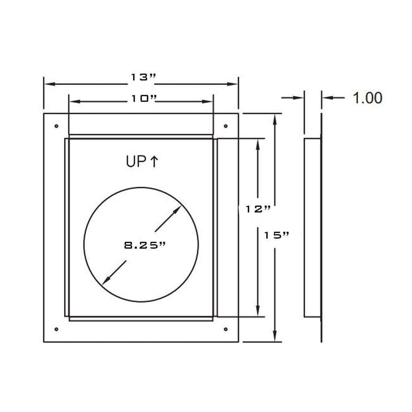 Metal-Fab Sure-Seal Direct Vent 5" Horizontal Firestop