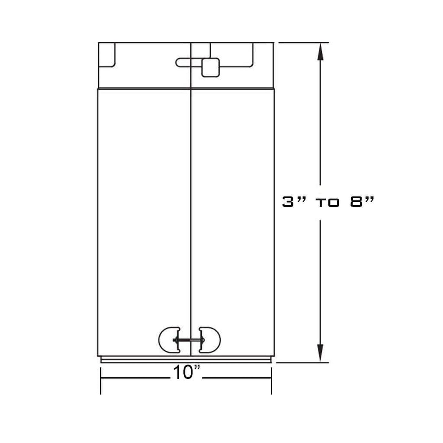 Metal-Fab Type B-Vent 10" x 12" Adjustable Length Pipe