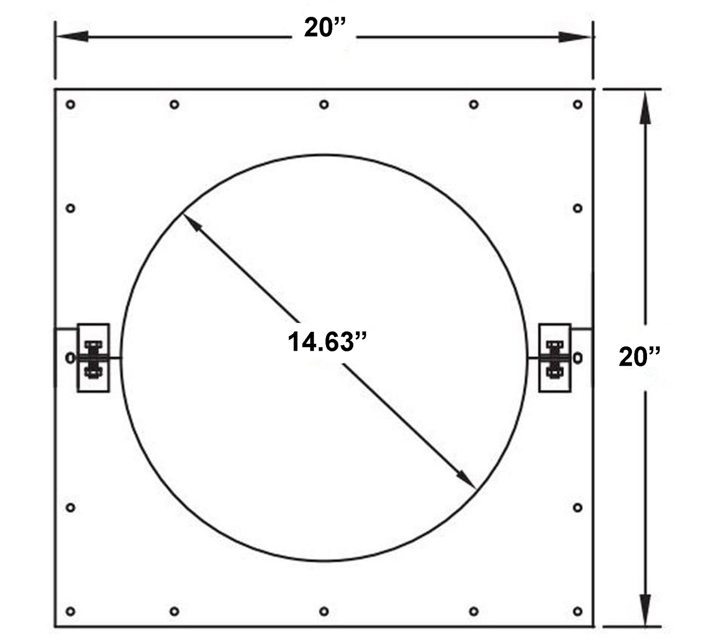 Metal-Fab Type B-Vent 14" Heavy Support