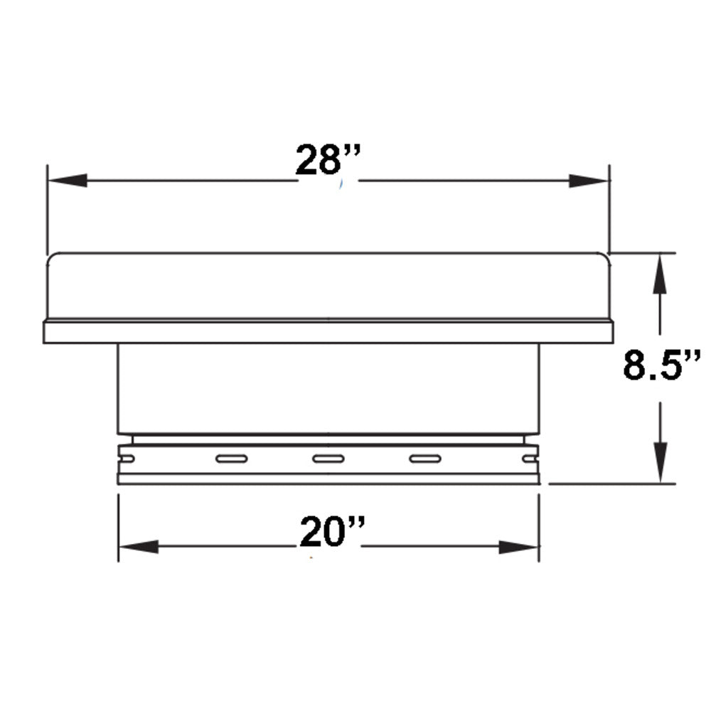 Metal-Fab Type B-Vent 20" to 30" Increaser