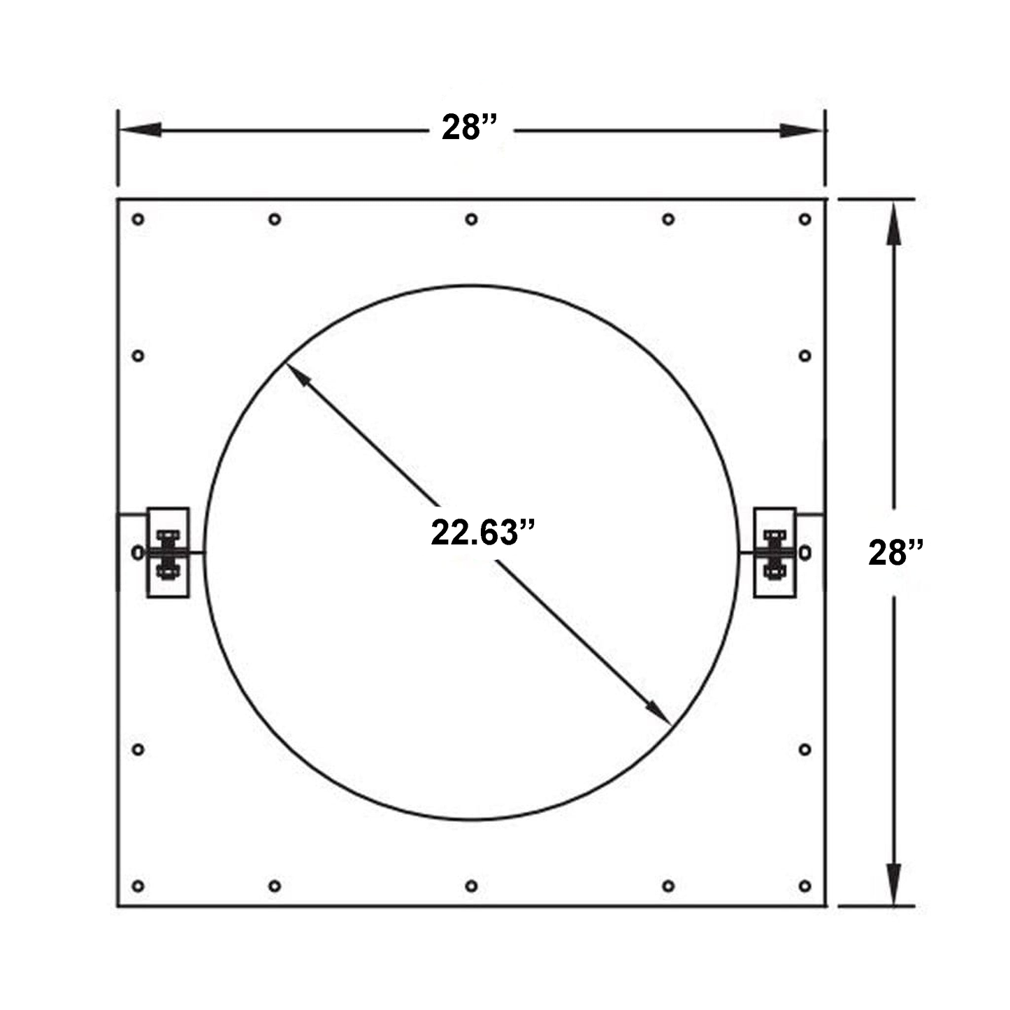 Metal-Fab Type B-Vent 22" Heavy Support