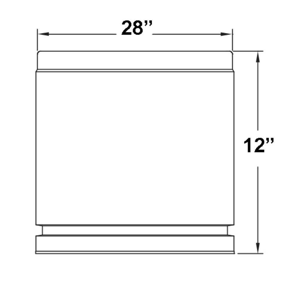 Metal-Fab Type B-Vent 28" x 12" Chimney Length Pipe