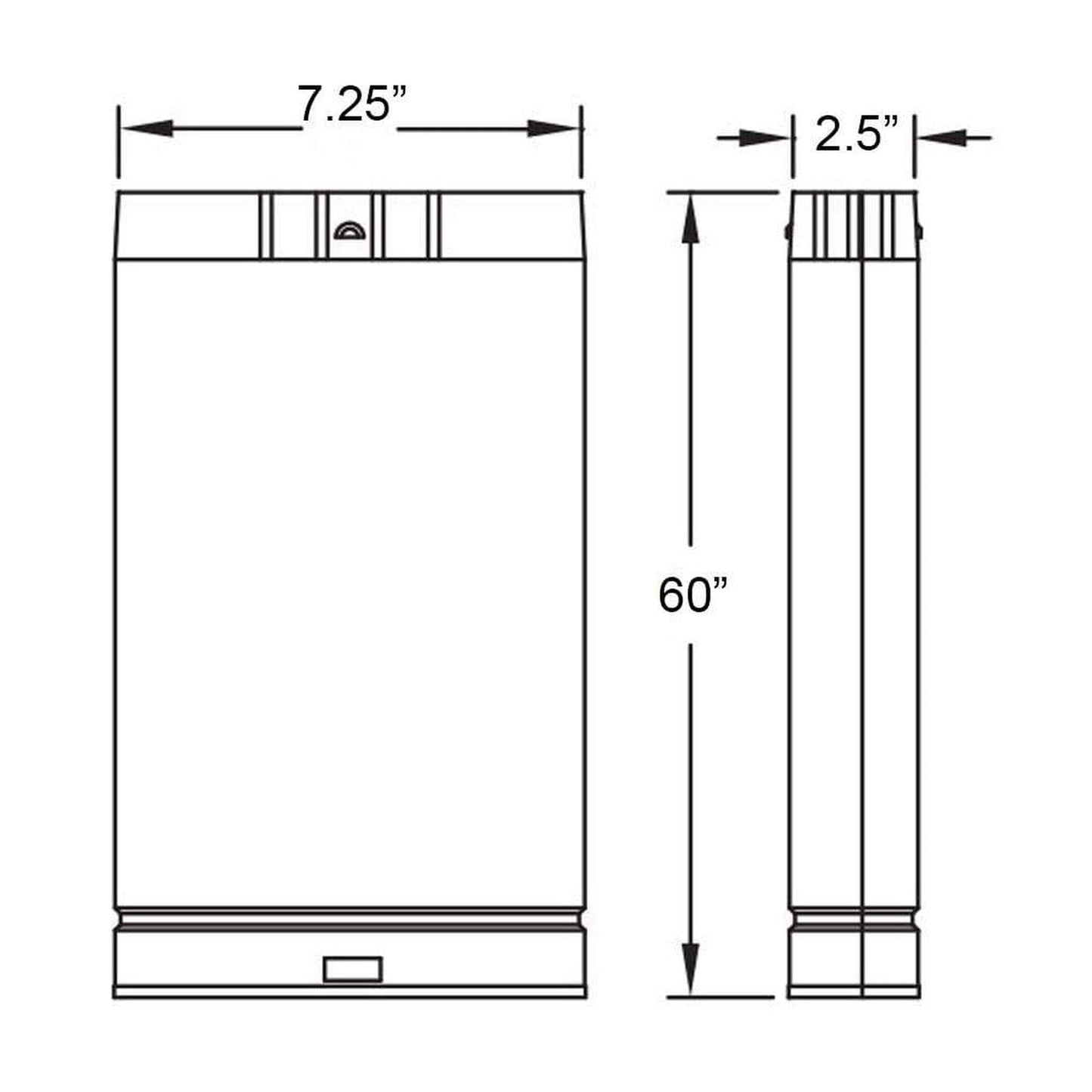Metal-Fab Type B-Vent 4" x 60" Oval Pipe Length