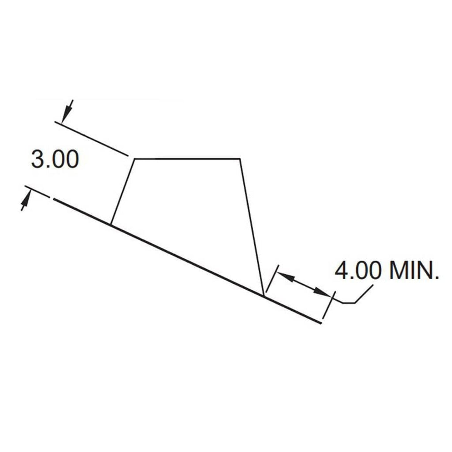 Metal-Fab Type B-Vent 5" 5/12 Pitch Oval Standard Flashing
