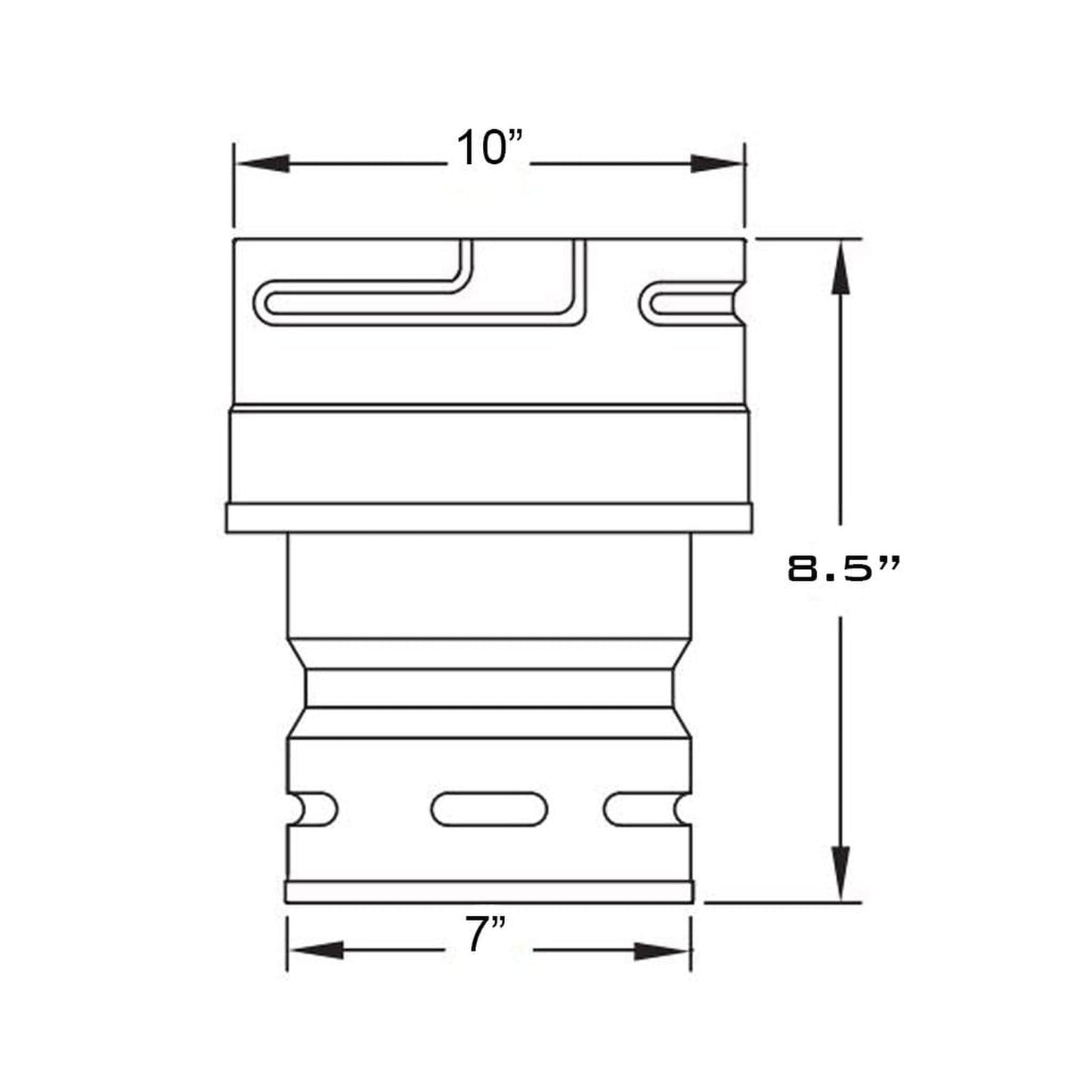 Metal-Fab Type B-Vent 7" to 10" Increaser