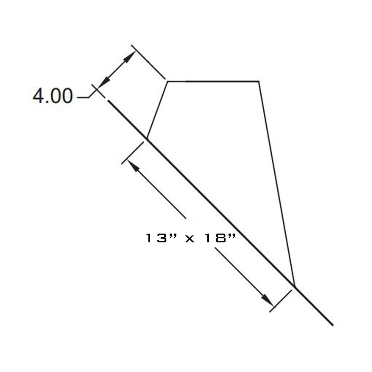 Metal-Fab Type B-Vent 8" 6/12 to 12/12 Pitch Flashing