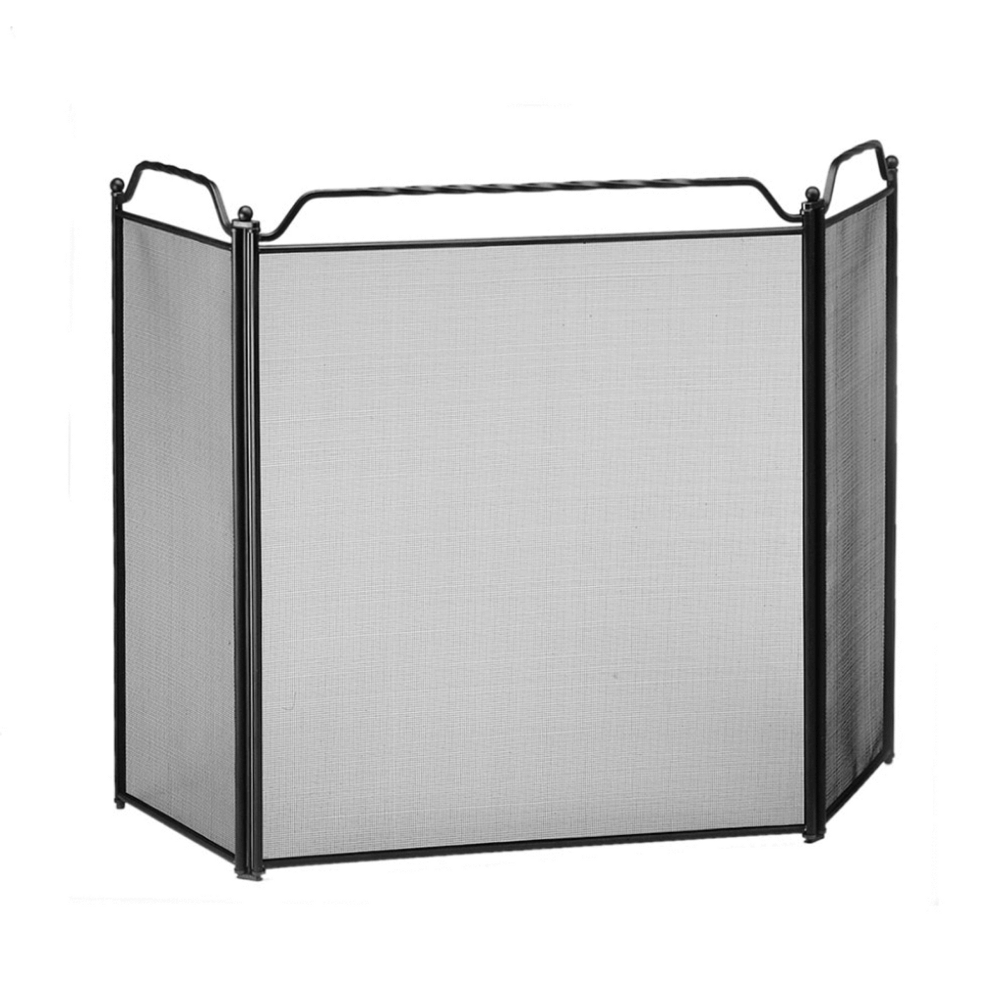 Minuteman Three-Fold Fireplace Screen with Rails