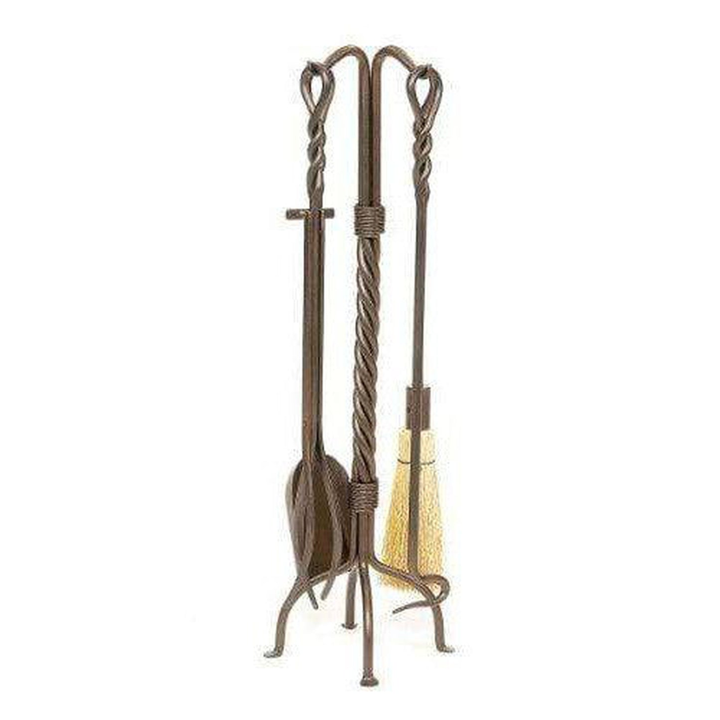 Minuteman Twisted Rope Fireplace Tool Sets