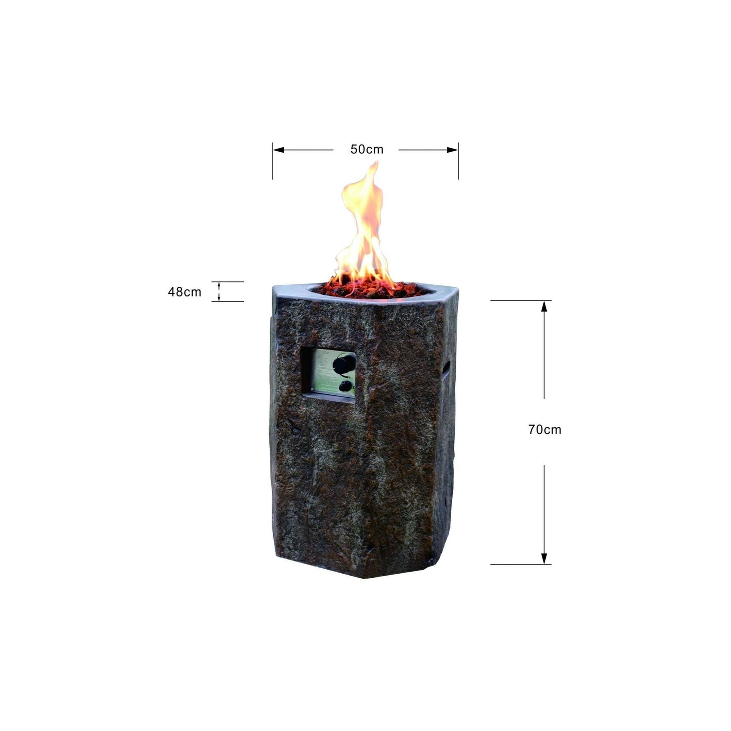 Modeno Fire 19" Basalt Column Fire Pit