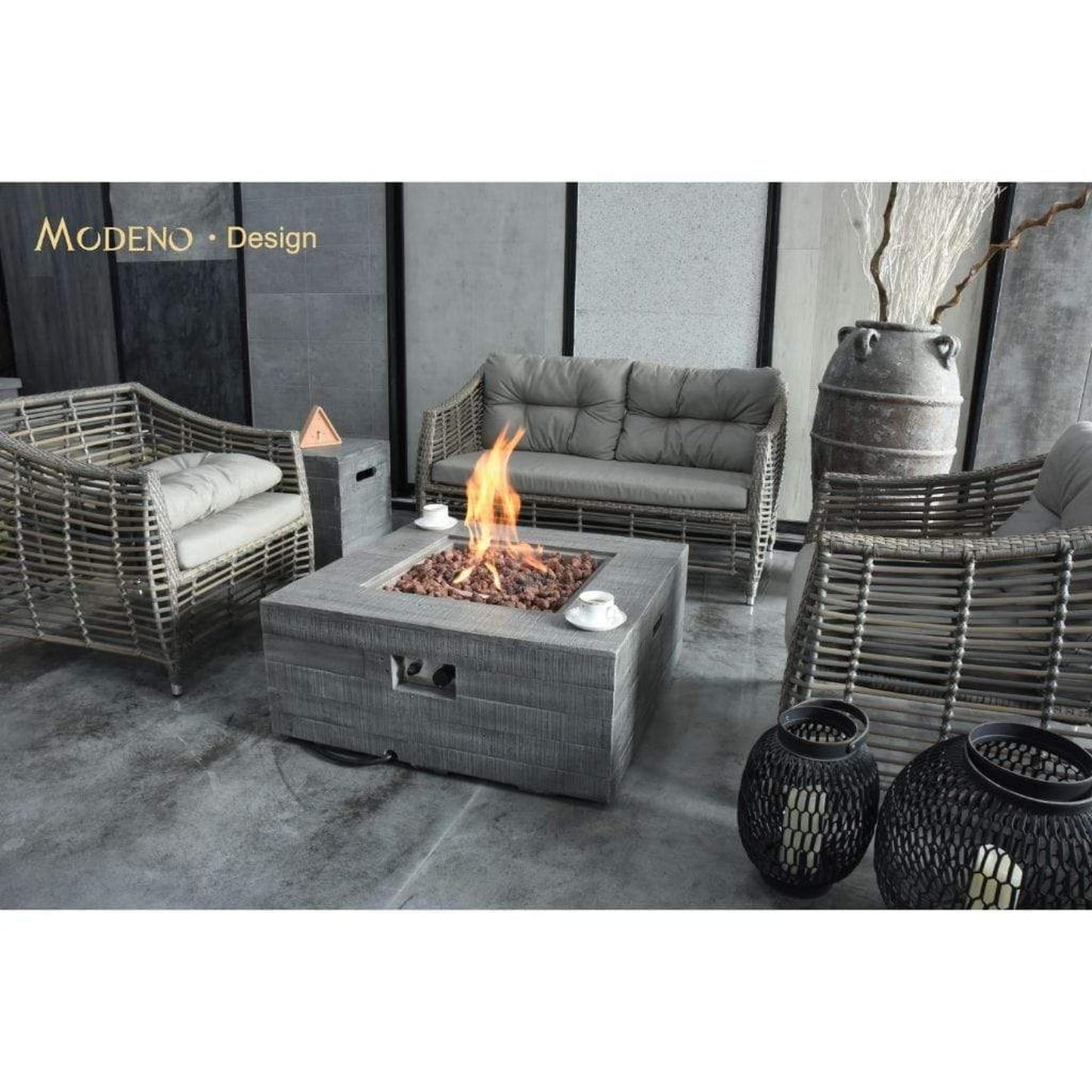 Modeno Wilton 34" Classic Gray Natural Gas Natural Gas Fire Table