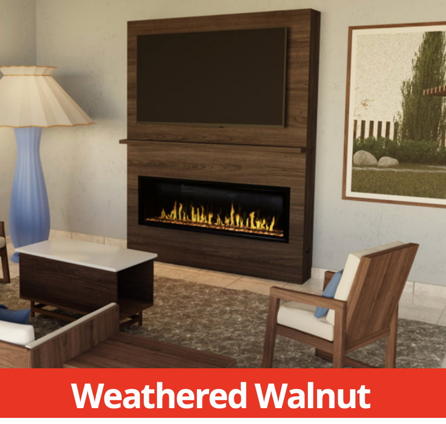 Modern Flames Coastal Sand Allwood Media Main Wall System for OR60-SLIM