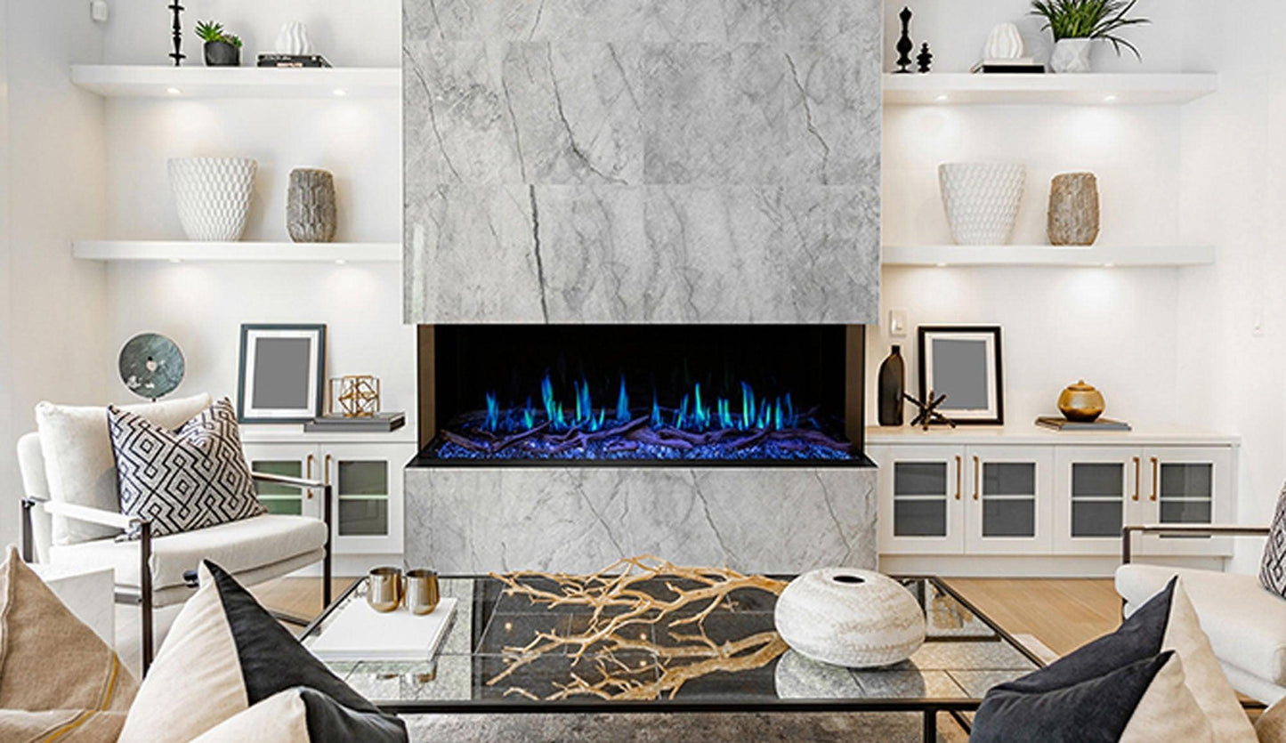 Modern Flames Orion Multi 76" Heliovision Built-in / Wall-Mounted Linear Smart Virtual Electric Fireplace