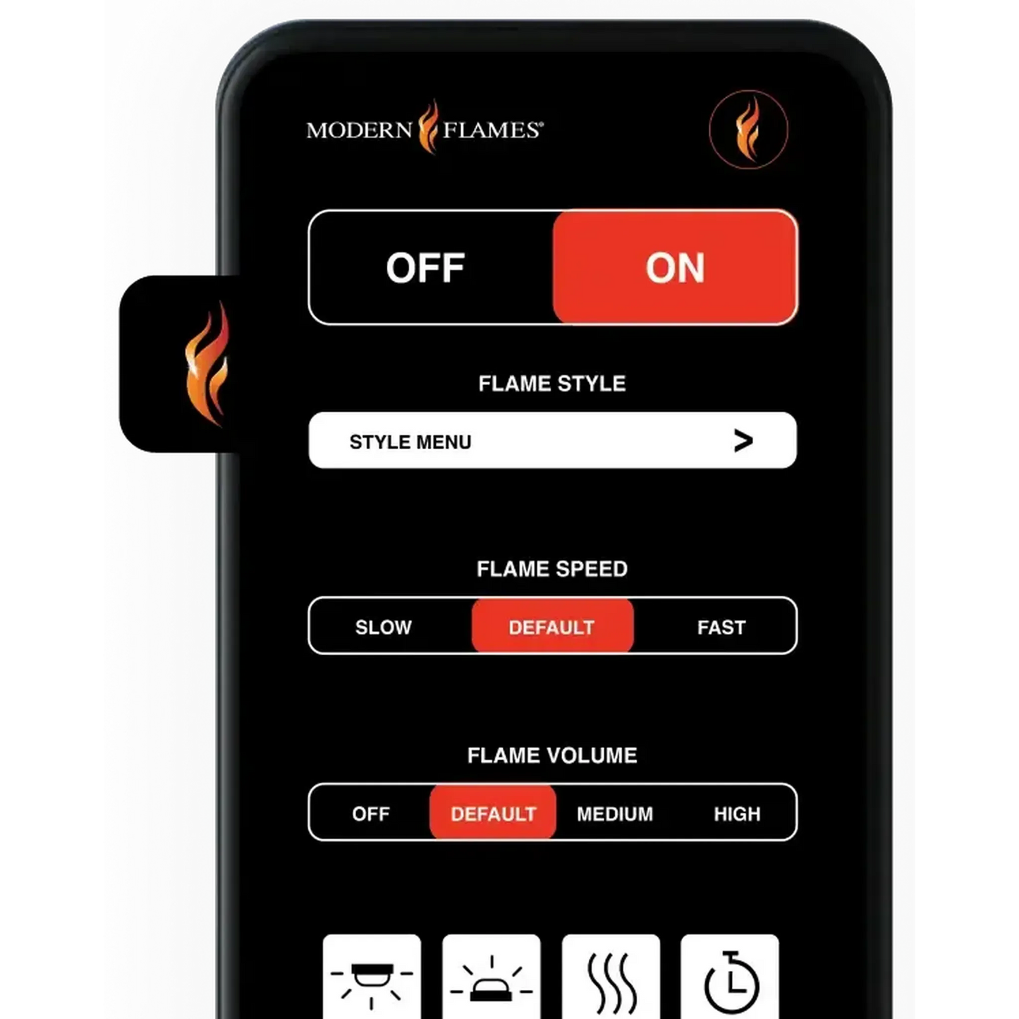 Modern Flames Orion Multi 100" Heliovision Built-in / Wall-Mounted Linear Smart Virtual Electric Fireplace