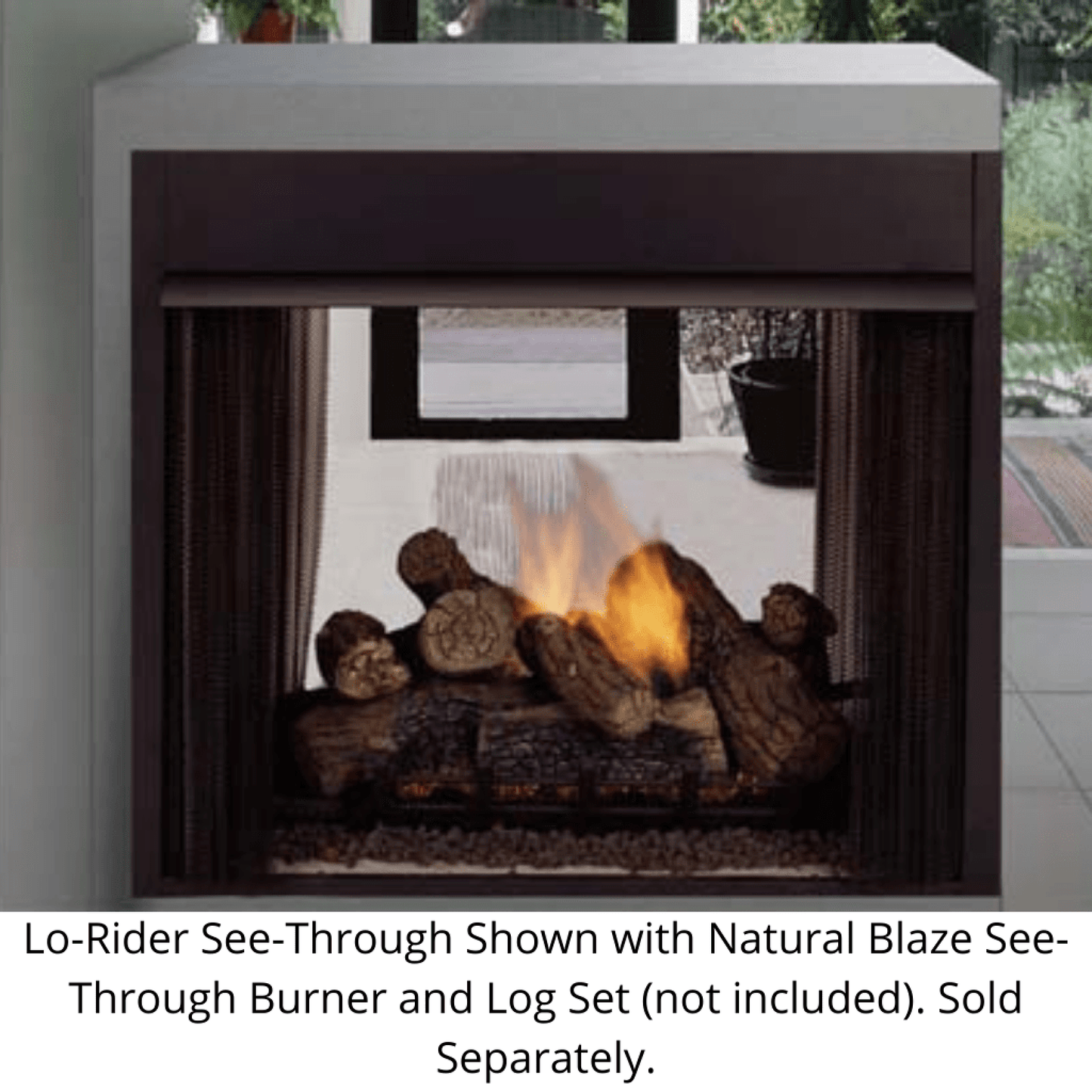 Monessen Lo-Rider 36" See Through Clean Face Vent Free Firebox With Traditional Refractory Firebrick