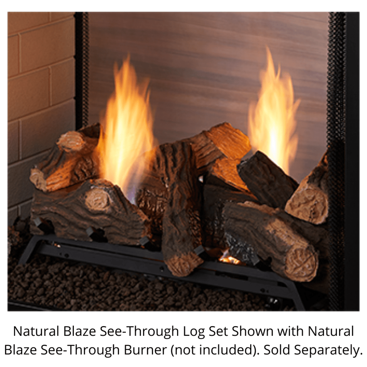Monessen Natural Blaze 27" See-Through Vented/Vent-Free Gas Log Set (Logs Only)