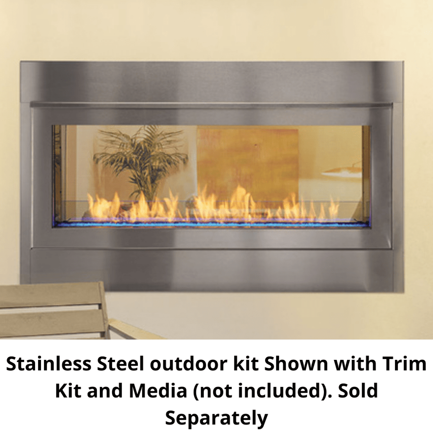 Monessen See-Through Stainless Steel Outdoor Kit For Artisan Series Fireplaces