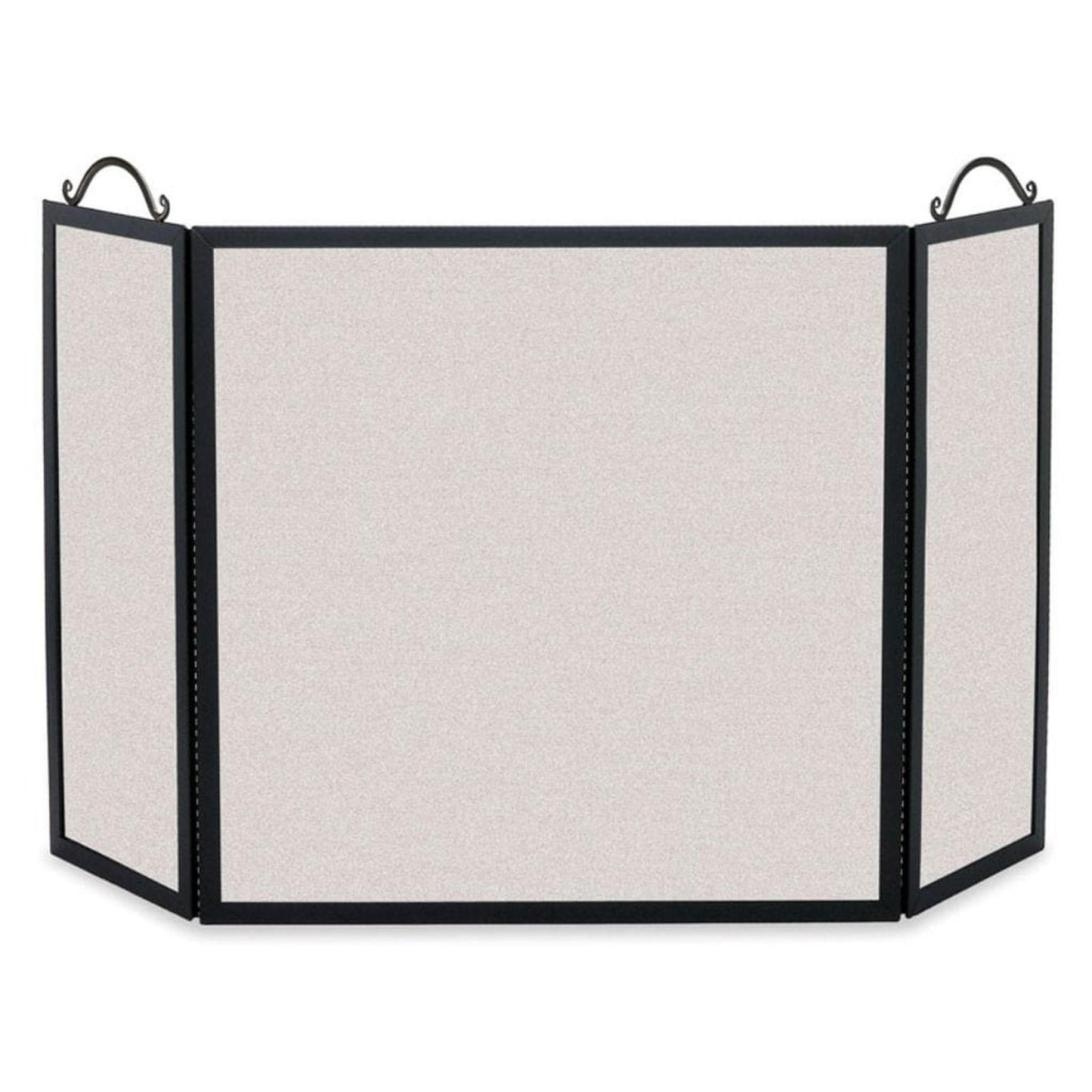 Napa Forge by Pilgrim 48" Black Traditional Straight Top 3 Panel Folding Screen