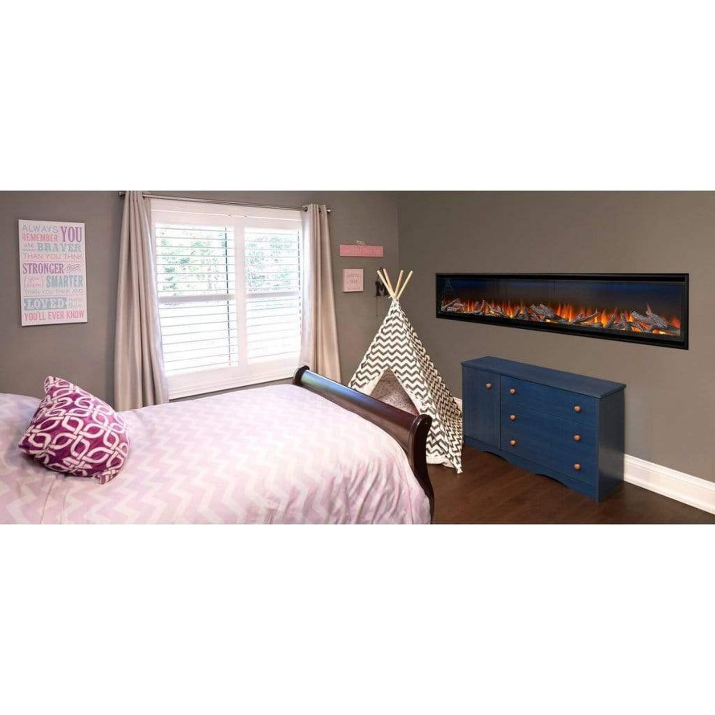 Napoleon Alluravision 74" Deep Wall Mount Electric Fireplace