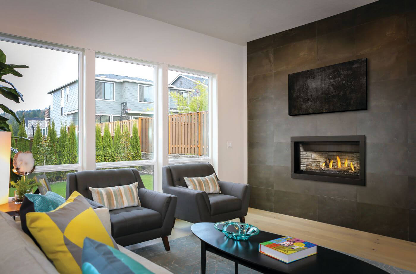 Napoleon Ascent Premium 46" Electronic Ignition, Natural Gas Direct Vent Linear Fireplace