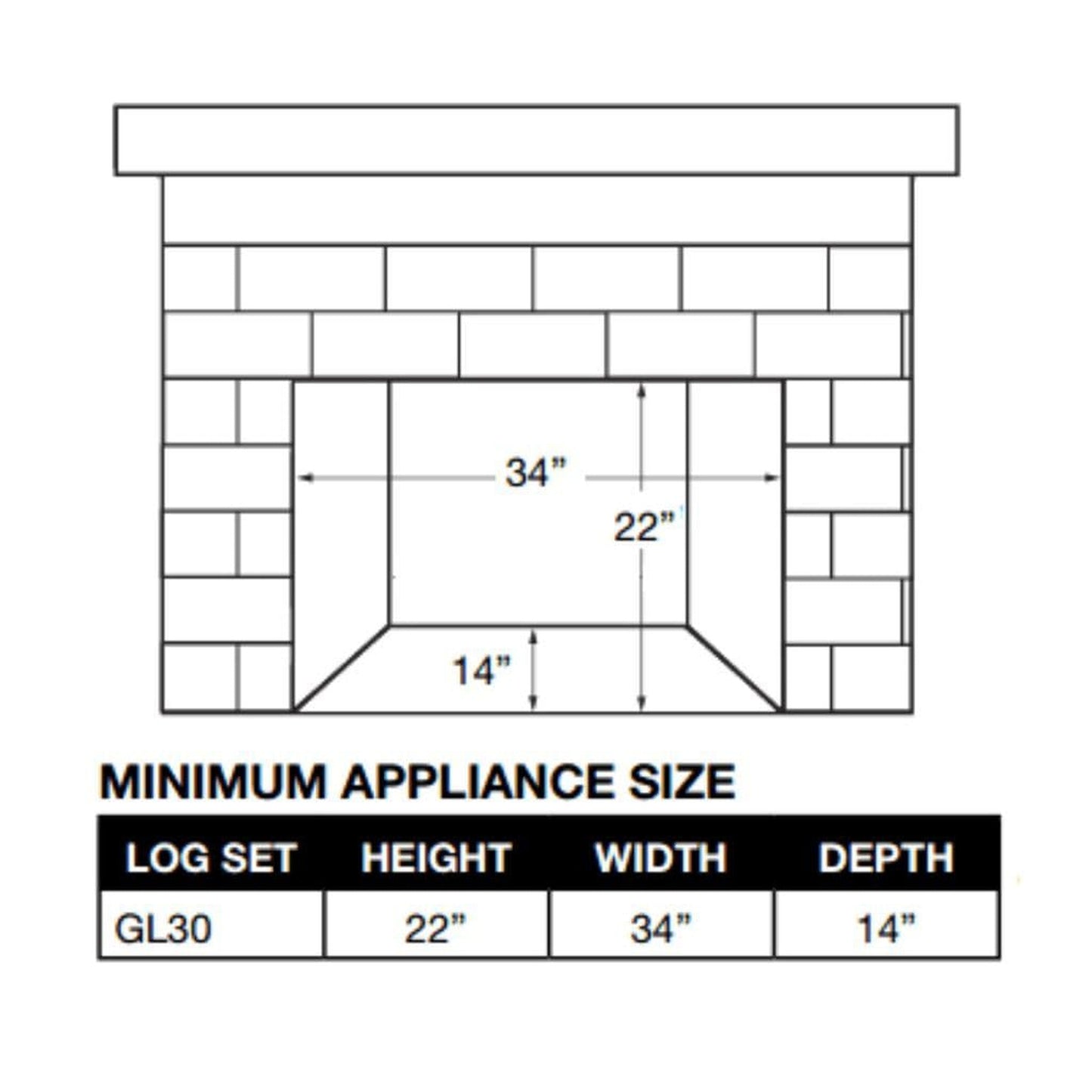 Napoleon Fiberglow 30" Vented Natural Gas Log Set With Electronic Ignition
