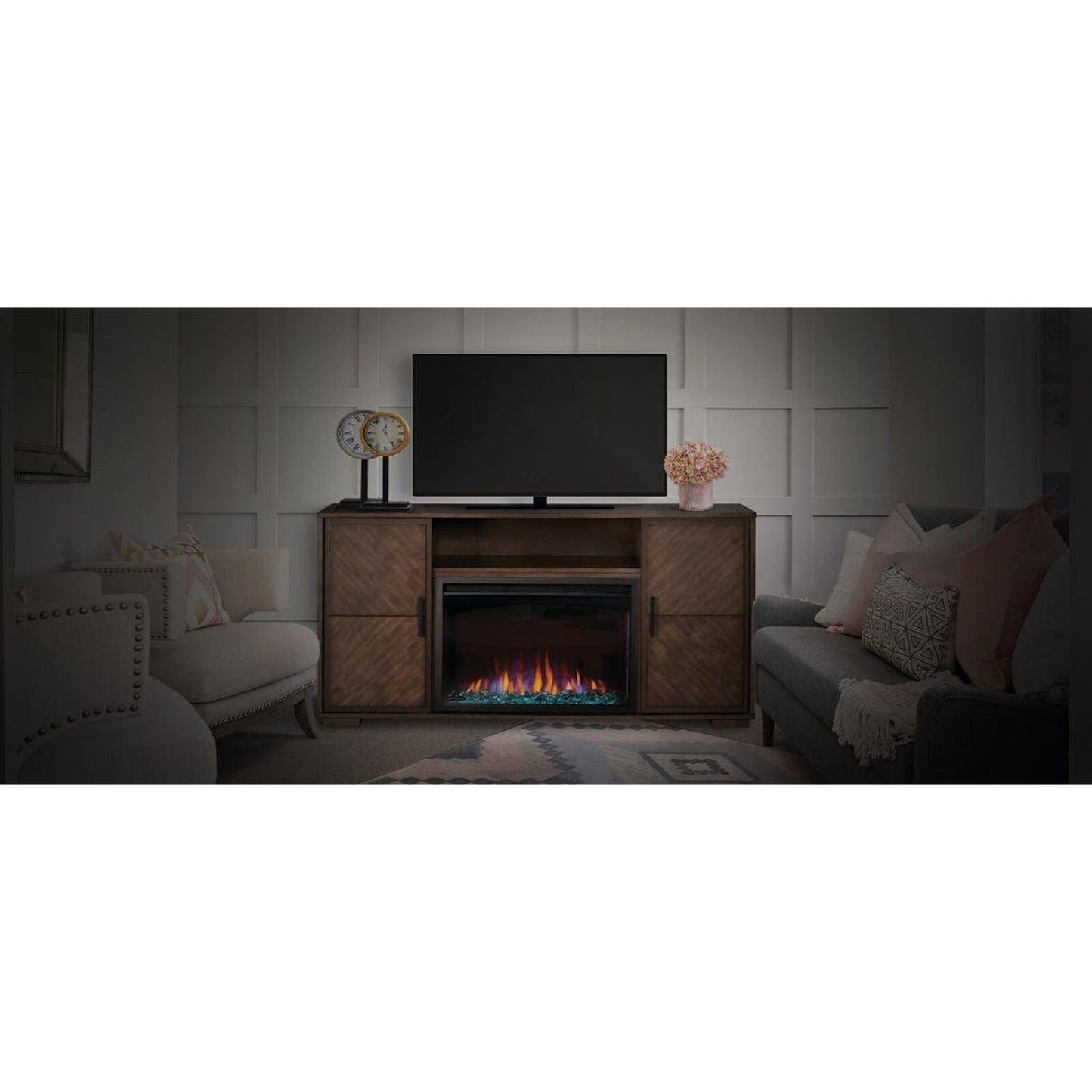 Napoleon Franklin 70" Mantel Package With 30" Cineview Electric Firebox (Essential Series)