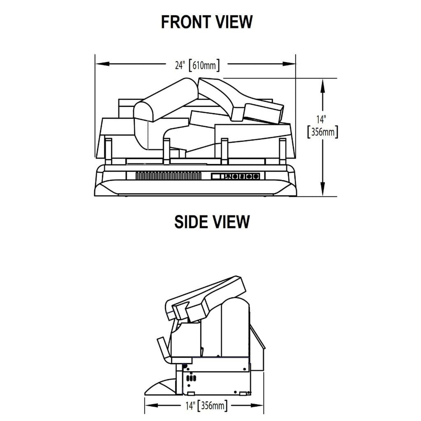 Napoleon Woodland 24" Electric Fireplace Vent-Free Log Set Insert