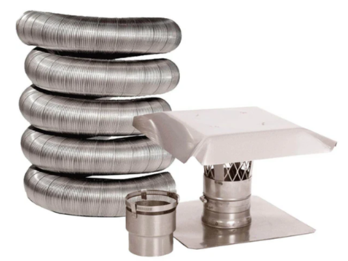 National Chimney M-Flex 3" x 25" Stainless Steel Standard Liner Kit