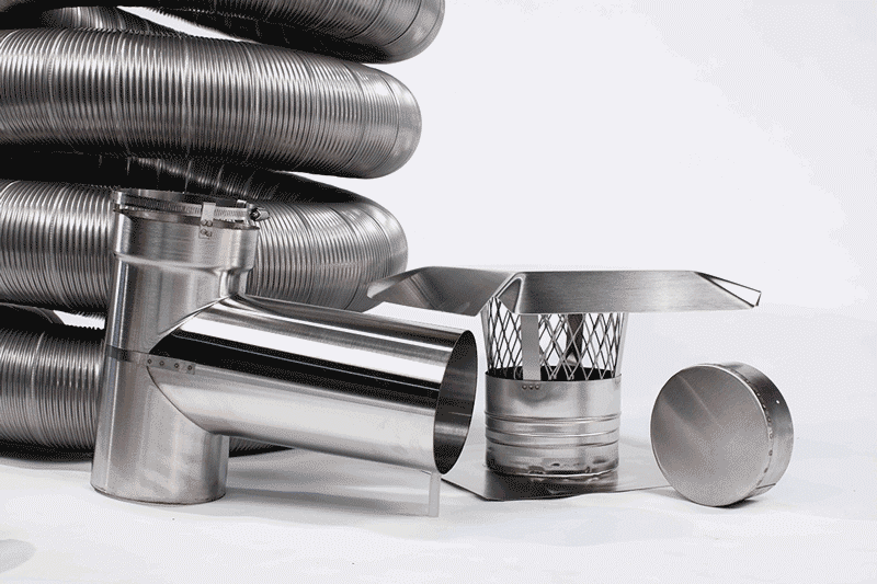 National Chimney M-Flex 4" x 25" Stainless Steel Standard Liner Kit