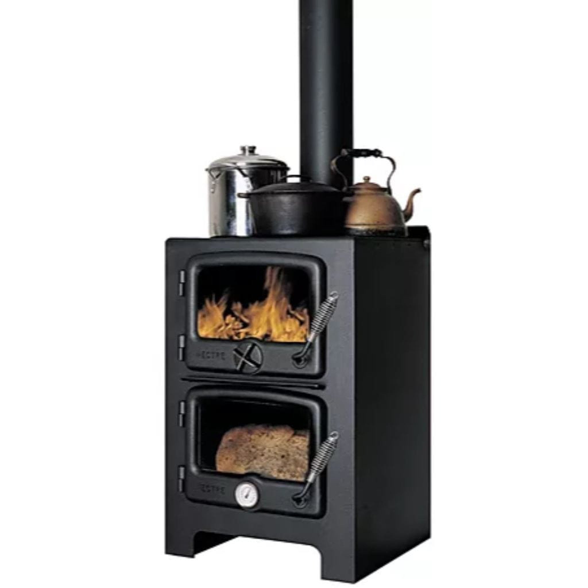 DuraVent Flat Ceiling With Black Double Wall Pipe Wood Stove Chimney Kit