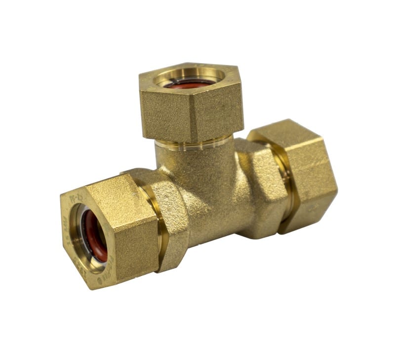 Pro-Flex 1" PF x 1" PF x 1/2" NPT Brass Tee Branch