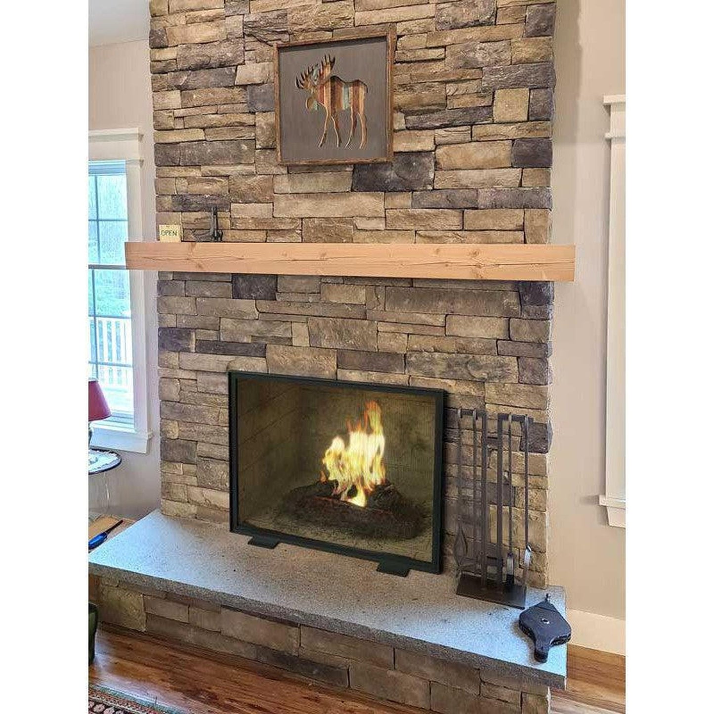 Pilgrim 39" Matte Black Harmony Single Panel Mesh Screen