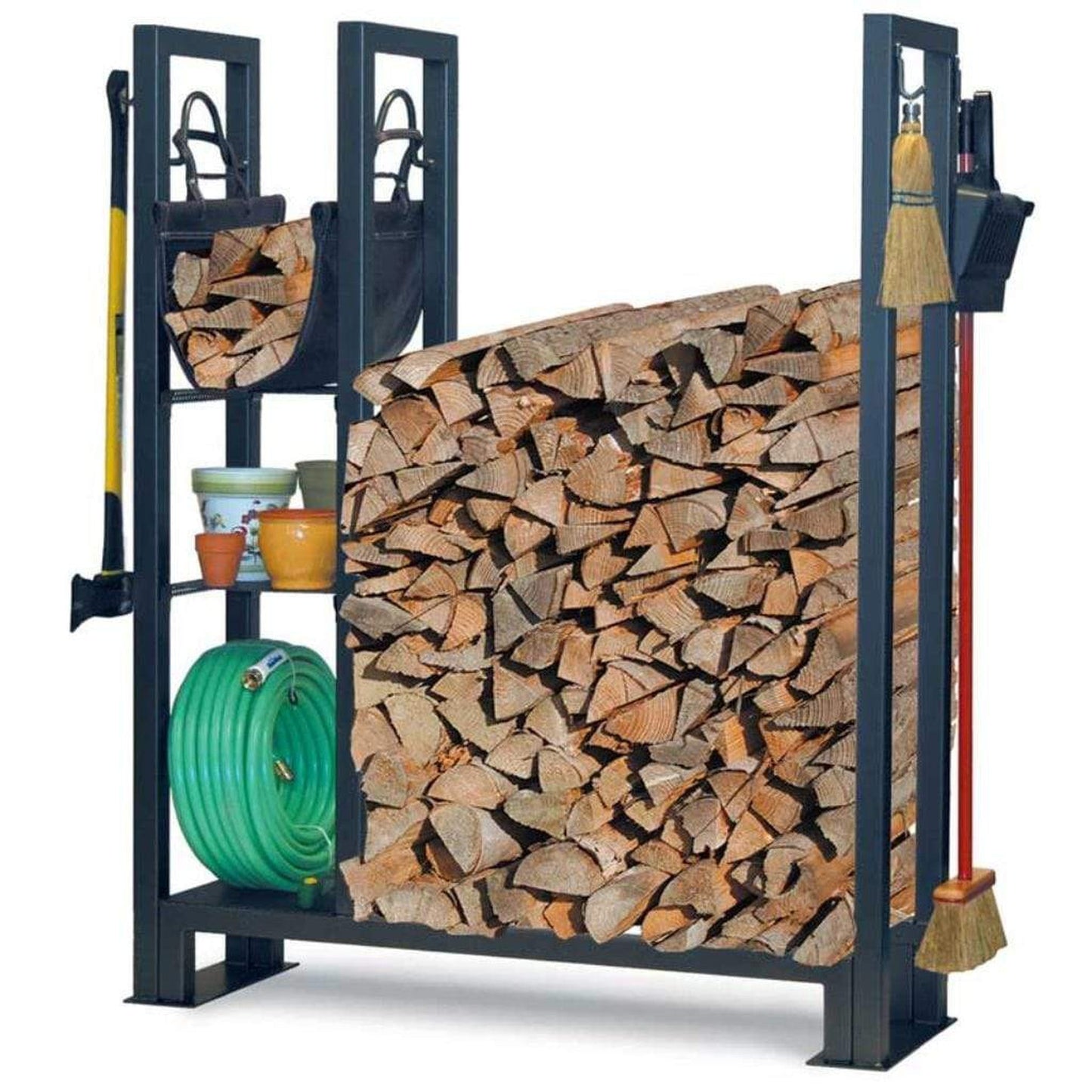 Pilgrim 45" Vintage Iron Utility Outdoor Wood Rack Extension Kit