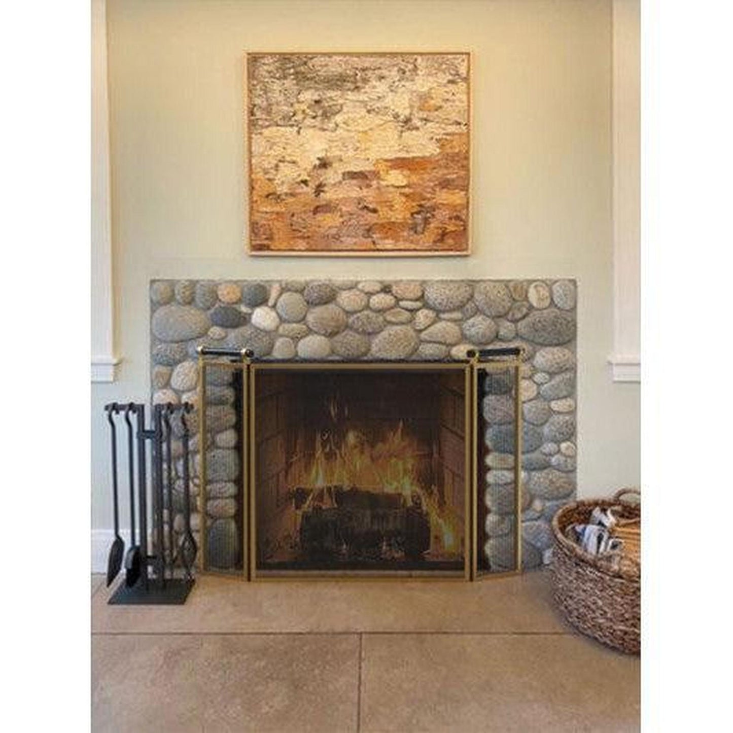 Pilgrim Calabar 51" Brass Tri-Panel Screen