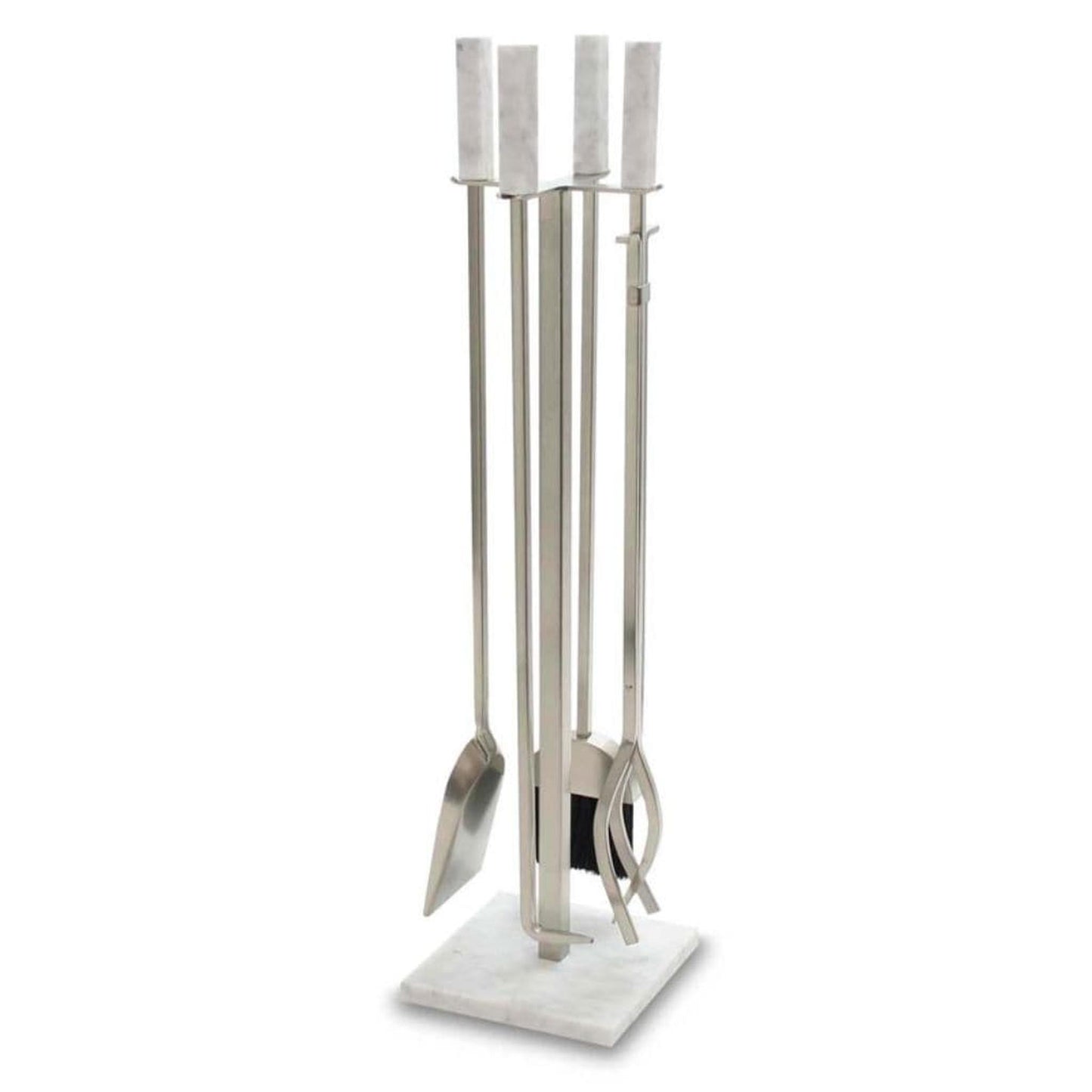 Pilgrim Carrara 33" Satin Nickel Marble Tool Set SQ Base