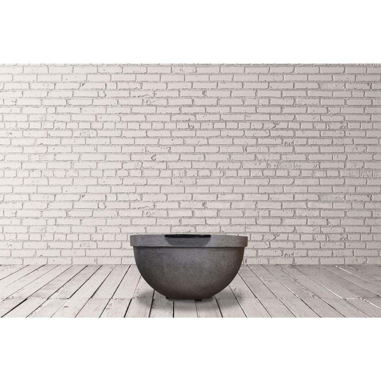 Prism Hardscapes Sorrento 33" Café Round Concrete Match Lit Natural Gas Pit Bowl