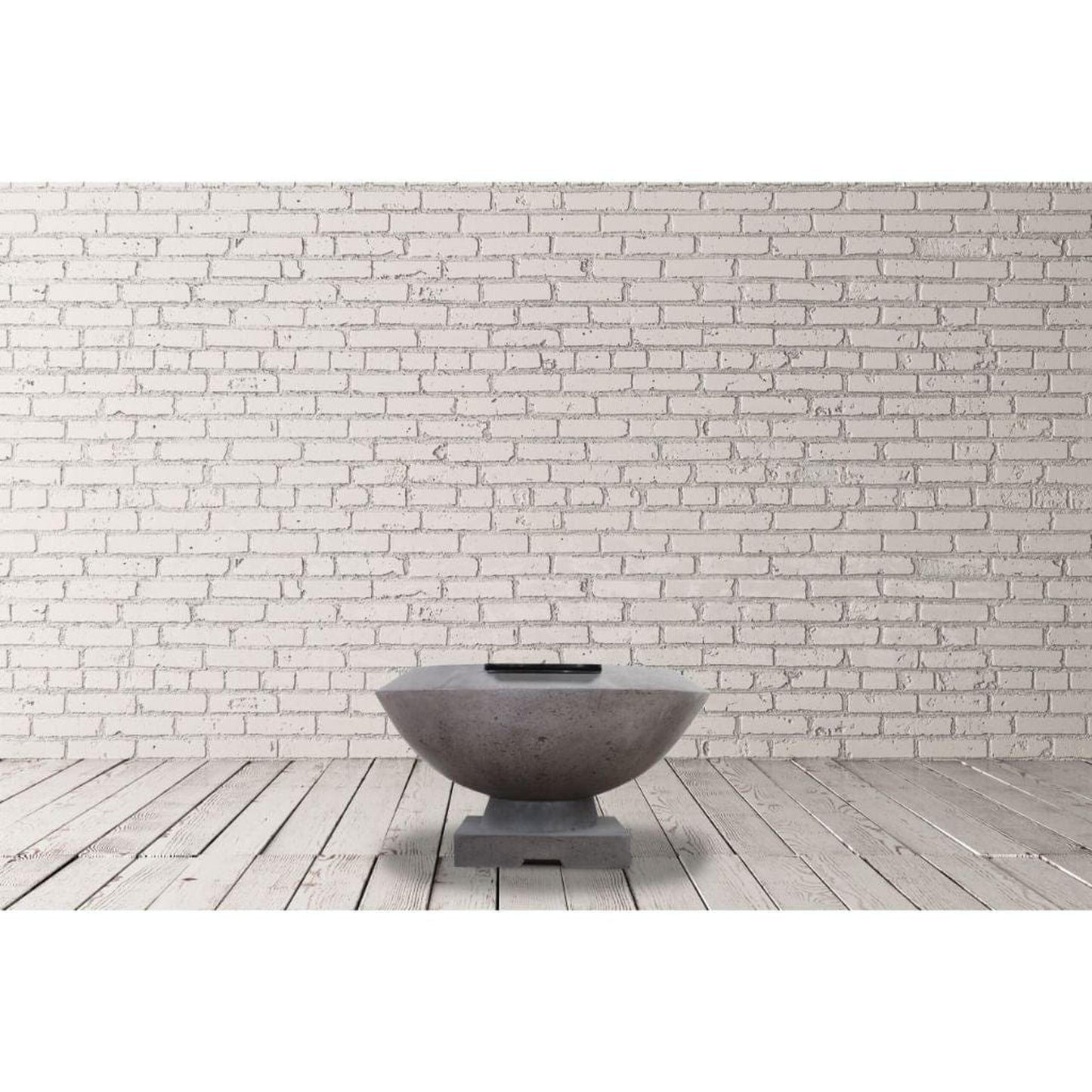 Prism Hardscapes 33" Toscano Round Concrete Gas Fire Pit & Water Bowl