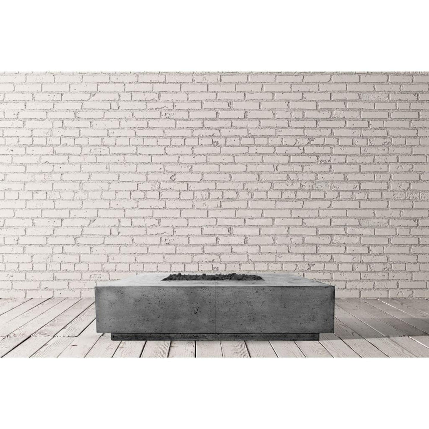 Prism Hardscapes Largo 72" Café Glass Fiber Reinforced Cement Natural Gas Fire Pit Bowl