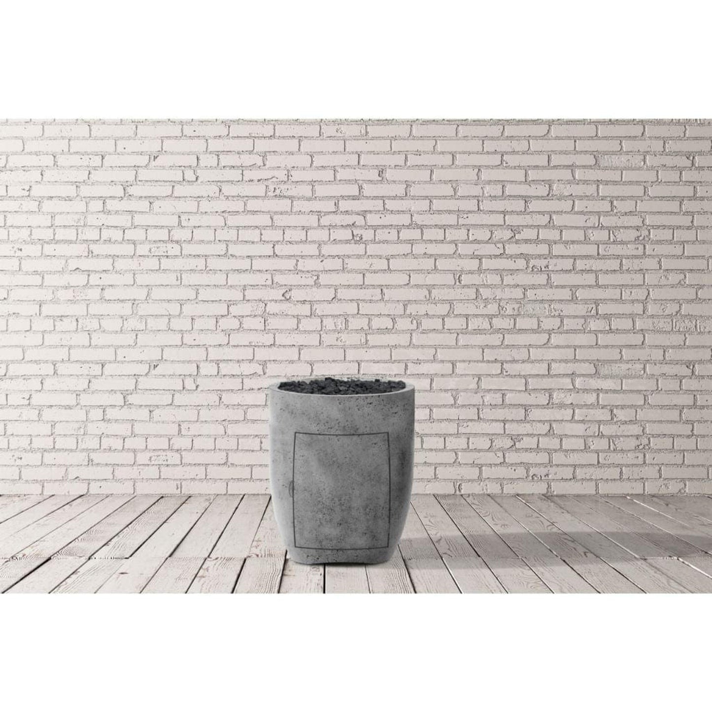 Prism Hardscapes Pentola 3 24" Cafe Round Concrete Propane Gas Fire Pit Bowl