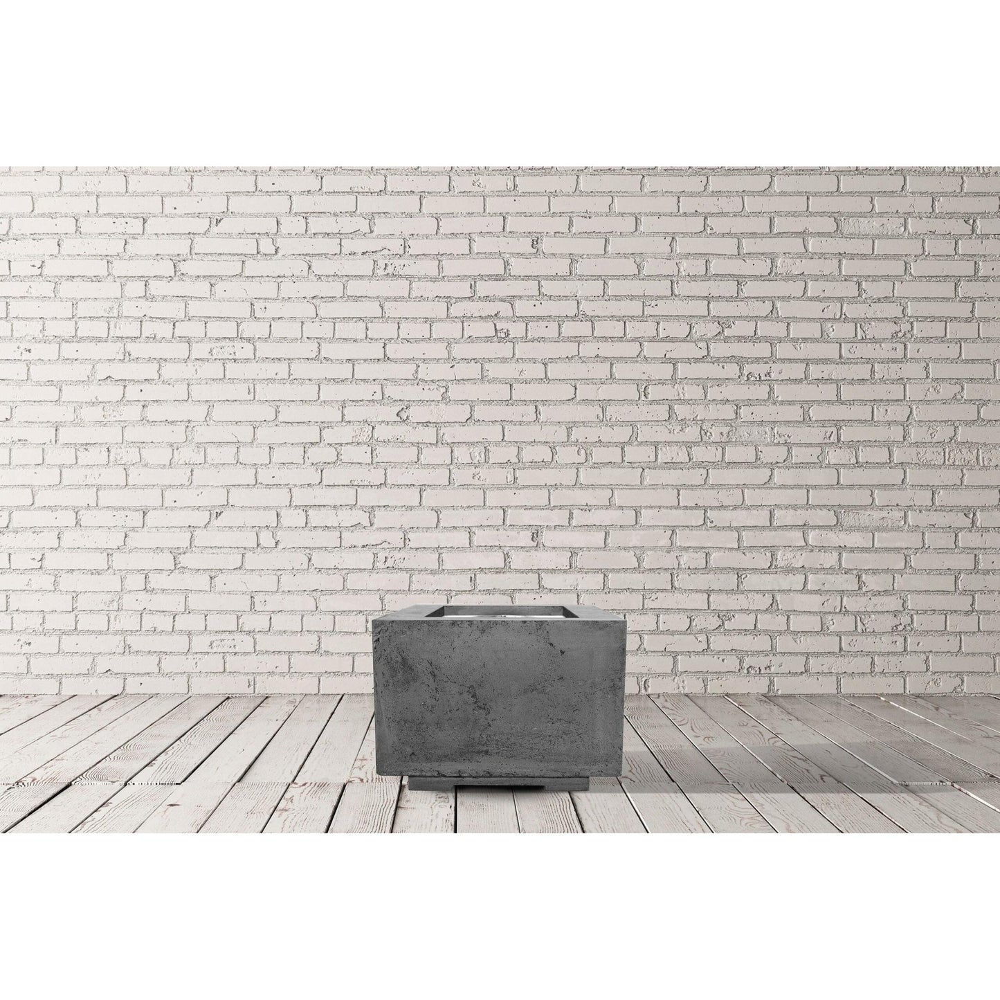 Prism Hardscapes Scatola 2 24" Cafe Square Concrete Natural Gas Fire Pit Table