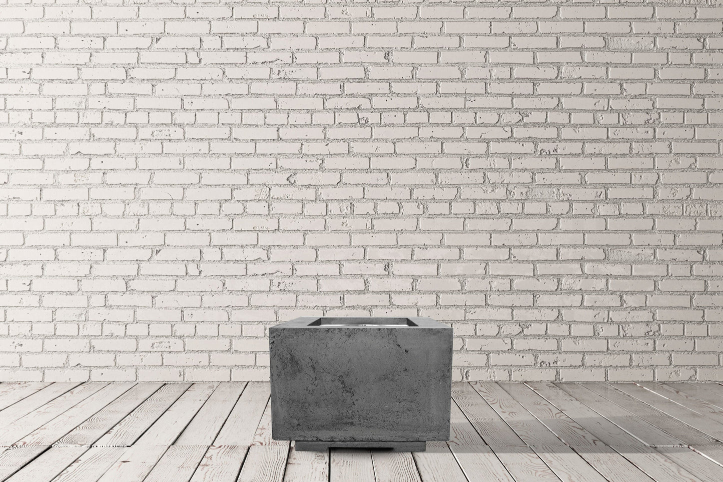 Prism Hardscapes Scatola 2 24" Natural Square Concrete Propane Gas Fire Pit Table