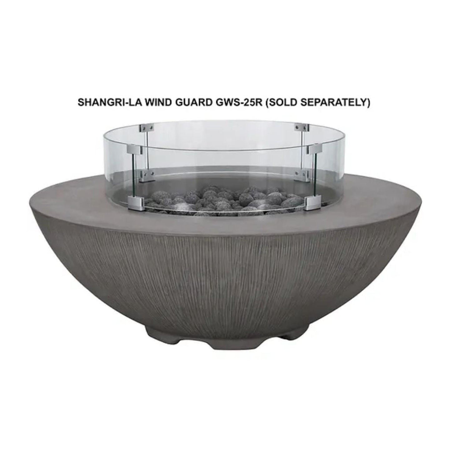 PyroMania 25" Round Glass Wind Guard for Fire Tables