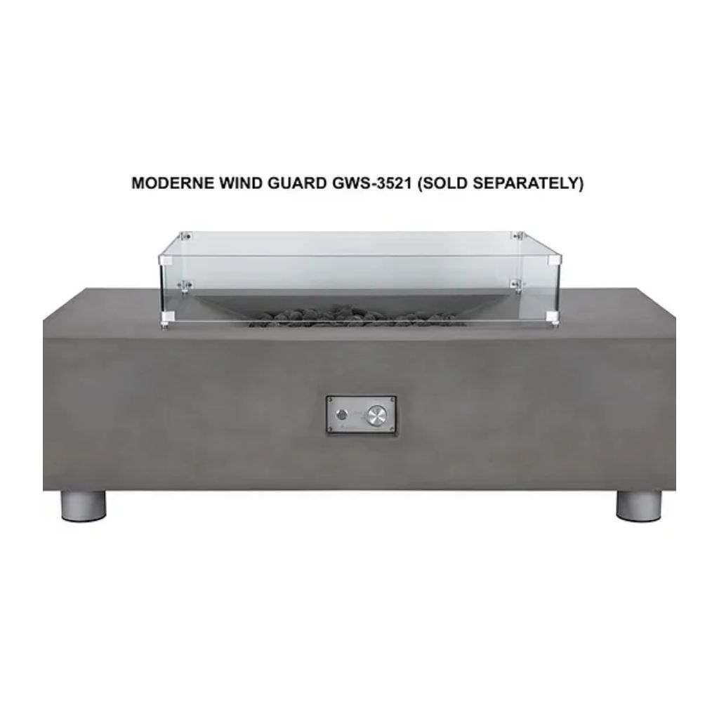 PyroMania 35" Glass Wind Guard for Moderne