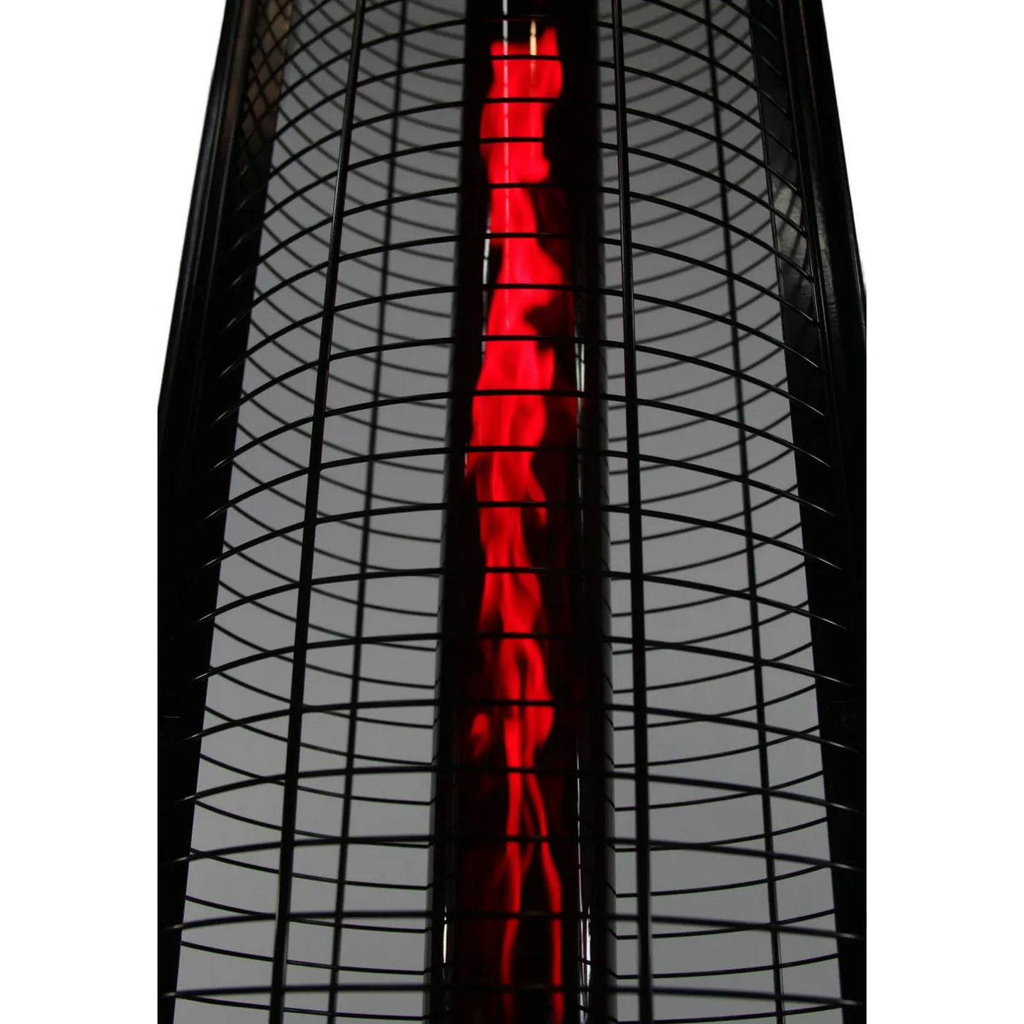RADtec Ellipse Flame 80" Black with Ruby Glass Propane Patio Heater